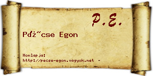 Pécse Egon névjegykártya